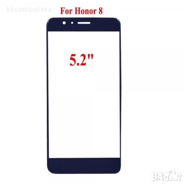 Стъкло за Huawei Honor 8 / Черно / Баркод : 563006, снимка 1