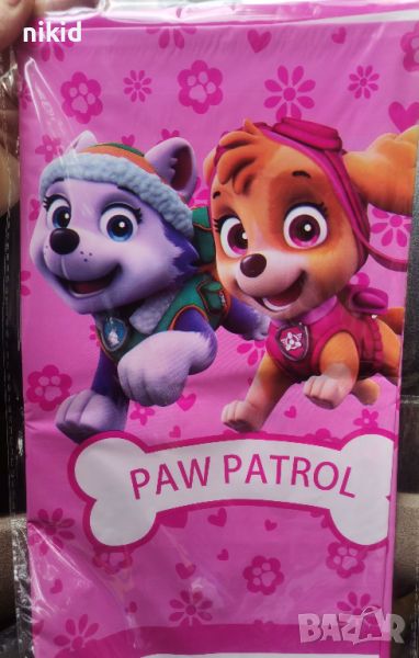 Скай Еверест розова Paw Pes Patrol Пес Патрул найлонова покривка за парти рожден ден, снимка 1