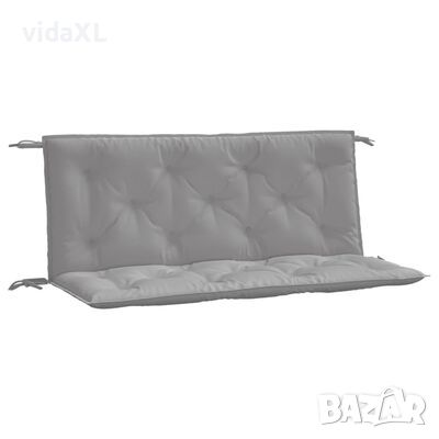 vidaXL Възглавници за градински пейки 2 бр Сиво 120x50x7 см плат(SKU:315005, снимка 1