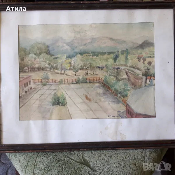 картина акварел 53/43 см, снимка 1