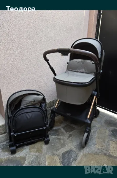 Комбинирана количка 2 в 1 KikkaBoo - Lanah, Army Green, снимка 1