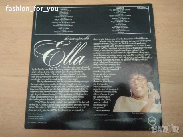 Плоча Ella Fitzgerald – The Incomparable Ella , снимка 2 - Грамофонни плочи - 46515469