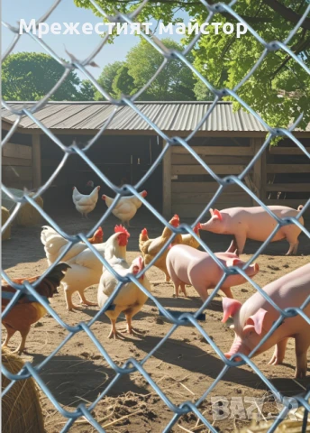 Поцинкована мрежа 2x2 см от 2 мм тел 900Нютона– Супер оферта! , снимка 1