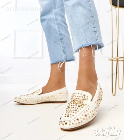 Дамски мокасини с шипове Lea, 3цвята , снимка 2 - Дамски ежедневни обувки - 50960107