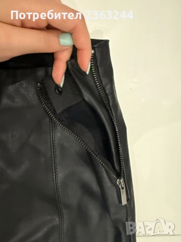 Кожен панталон Zara, снимка 2 - Панталони - 50573632