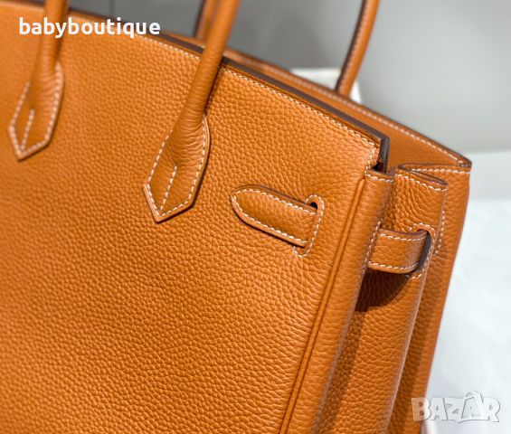 Hermes Birkin Golden brown/silver buckle, снимка 7 - Чанти - 45389904