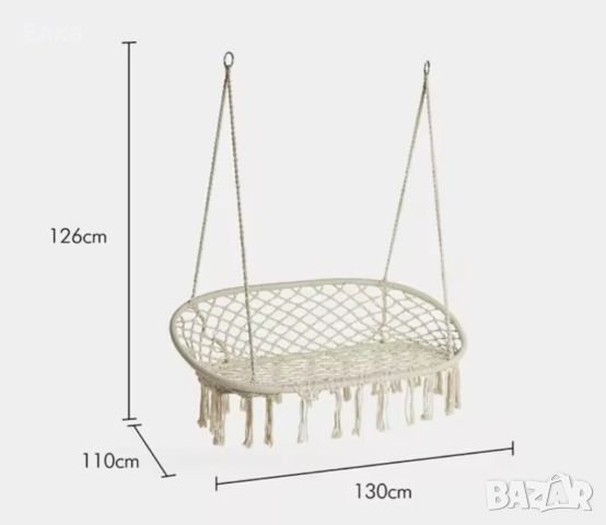 Двойна люлка, снимка 2 - Градински мебели, декорация  - 46072798