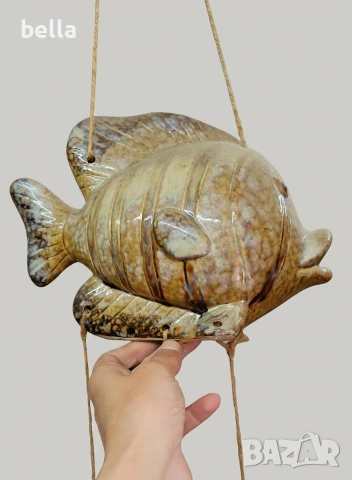 Керамичен масивен вятърен звънец -РИБИ., снимка 2 - Антикварни и старинни предмети - 54302394