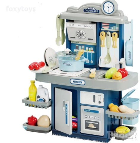 Малка кухня с мивка с течаща вода - 46 см. - розова или синя, снимка 16 - Образователни игри - 51699993