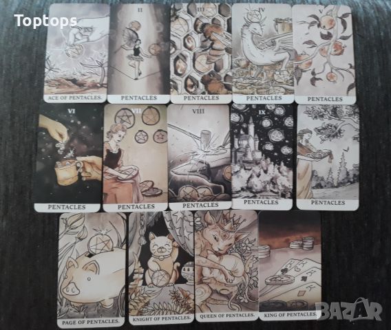 Таро карти, различни от масовите: Linestrider Tarot & Mystic Mondays & Ink Witch Tarot, снимка 16 - Други игри - 32863575