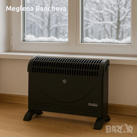 Конвекторен отоплител Rosberg – 2000W, 3 степени, с вентилатор, защита от прегряване, черен, снимка 2 - Други стоки за дома - 51812386