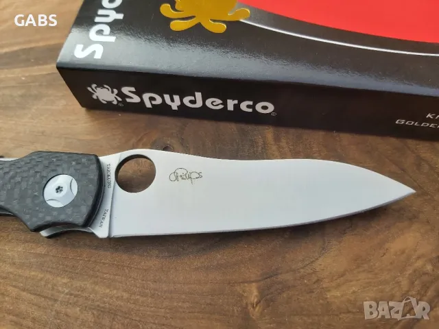 Сгъваем джобен нож Spyderco Capara,Carbon Fiber, снимка 5 - Ножове - 49294977