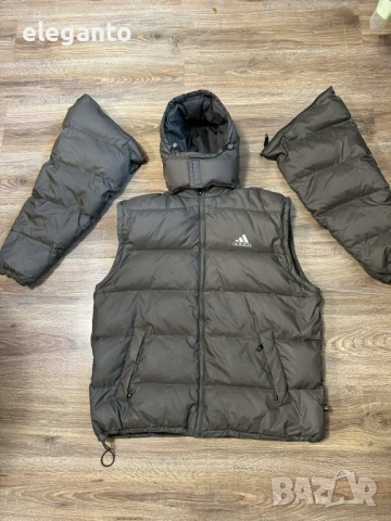 Мъжко зимно пухено яке ADIDAS 2в1 Яке/елече Дебело зимно , XXL размер , снимка 2 - Якета - 53523372