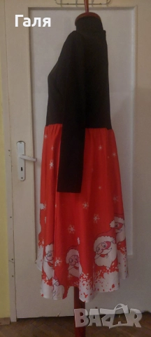Коледна рокля размер Л/ХЛ, снимка 4 - Рокли - 52183555