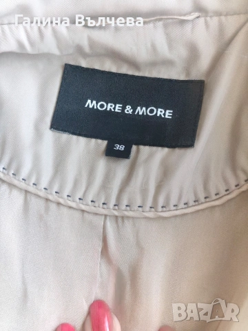 Дамски тренчкот с колан и джобове, снимка 6 - Якета - 54303240