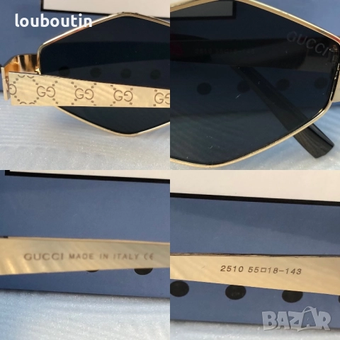 Дамски слънчеви очила Gucci ромб 3 цвята черни сребърни златни , снимка 6 - Слънчеви и диоптрични очила - 51704125