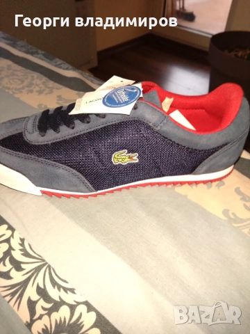 Lacoste естествен велур супер качество,оригинал 