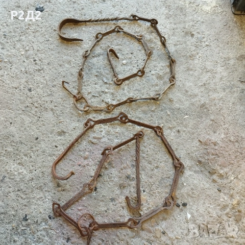 стари ковани вериги за огнище 