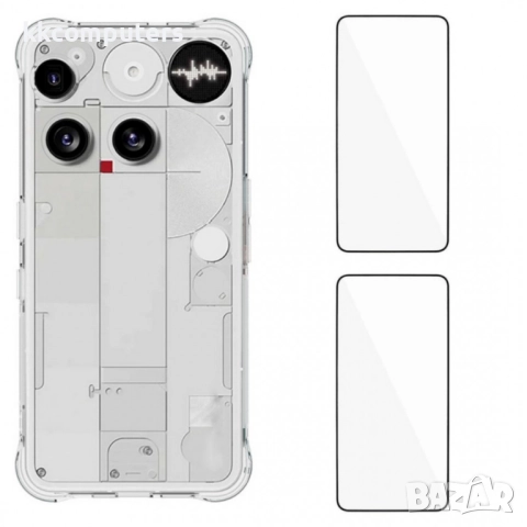 WANLONFENG Защитен TPU Калъф за Nothing Phone (3) 5G- 4 ъглова защита, вкл. 2 броя Стъклени протекто, снимка 3 - Калъфи, кейсове - 52659536