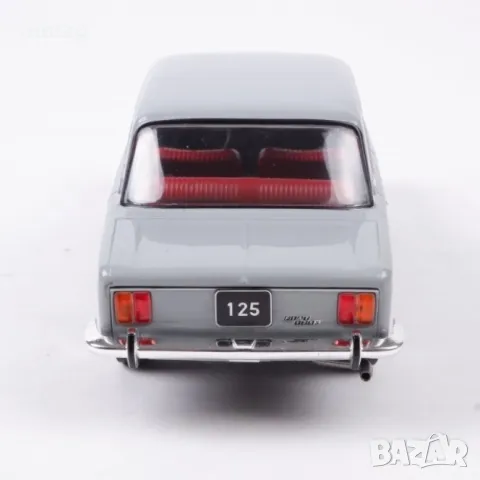 Метална колa FIAT 125 Special / Фиат, 1970, WhiteBox, мащаб 1:24, сив цвят, WB124128, снимка 4 - Колекции - 47762685