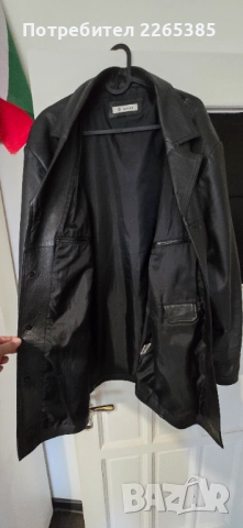 Продавам мъжко кожено черно яке/сако от естествена кожа., снимка 3 - Якета - 52507401