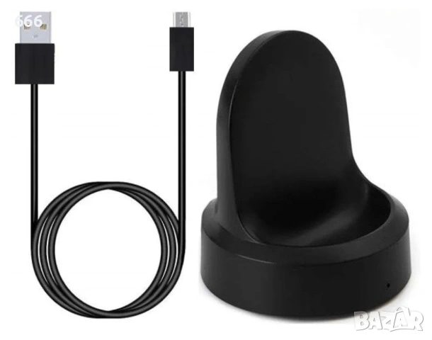 Зарядно устройство MYAYD, съвместимо със Samsung Gear S3/S2, докинг станция с USB кабел за зареждане, снимка 6 - Друга електроника - 53897057