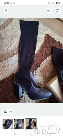 Ботуши дамски от велур , снимка 3 - Дамски ботуши - 53249955