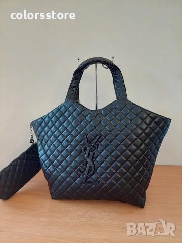 Черна чанта YSL/SG84v, снимка 3 - Чанти - 52718862