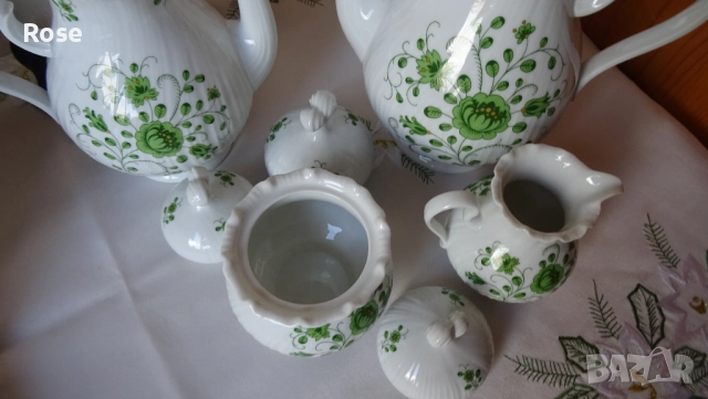 Royal Tettau Grüne Blume Porzellan – изключително бял, фин, костен порцелан, снимка 13 - Сервизи - 51588903