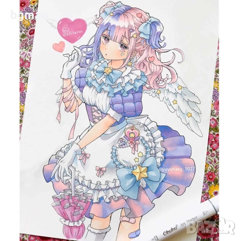 Ohuhu Oahu-01 Art Markers Set-перманентни маркери, комплект 48 пастелни цвята, снимка 3 - Ученически пособия, канцеларски материали - 52190713