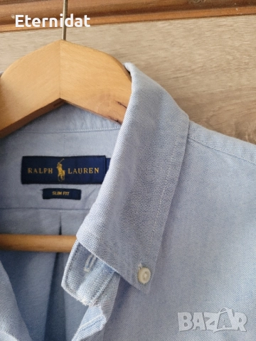 Мъжка синя риза POLO RALPH LAUREN , снимка 8 - Ризи - 51887103