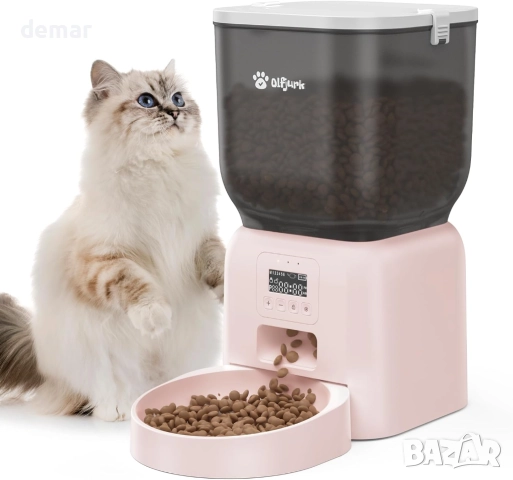 Автоматична хранилка за котки, Olfjurk 4 л автоматична за суха храна
