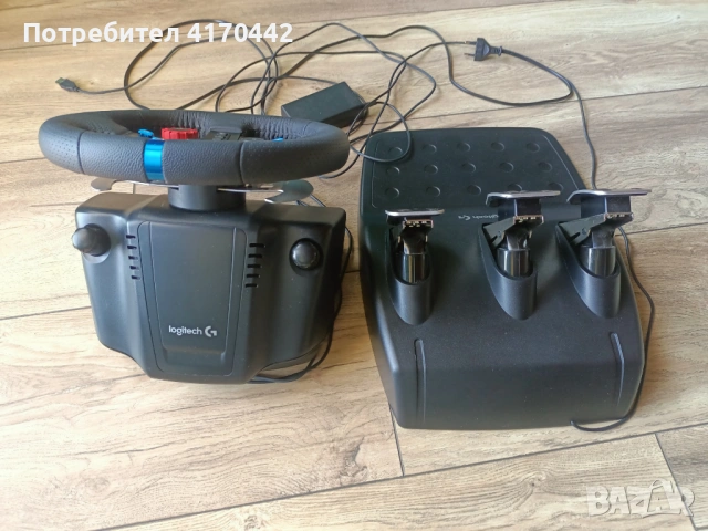 Волан с педали Logitech - G29, черен, PC/PS4/PS5 - Като нов, снимка 4 - Други игри и конзоли - 53715730