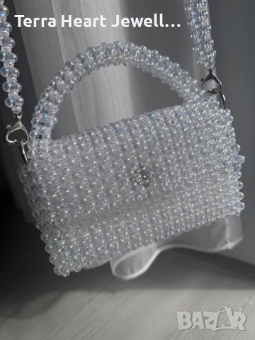 Дамска чанта ръчна изработка цвят русалка, снимка 6 - Чанти - 51793121