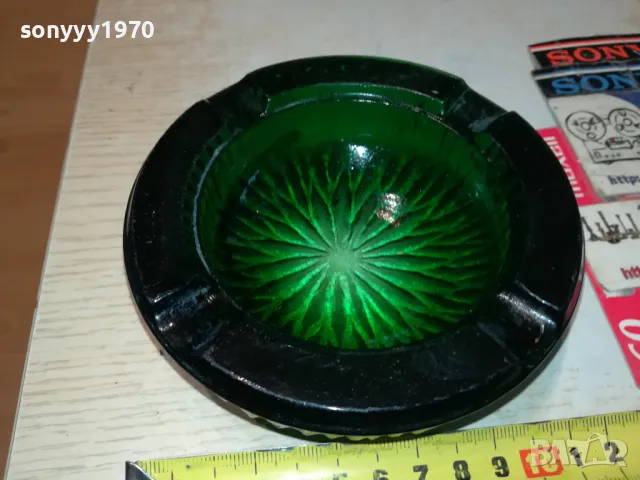 ЗЕЛЕН ПЕПЕЛНИК 1405251020, снимка 2 - Антикварни и старинни предмети - 50281229