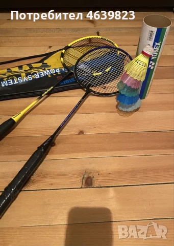 Ракети за бадминтон+пера , снимка 2 - Тенис - 52265684