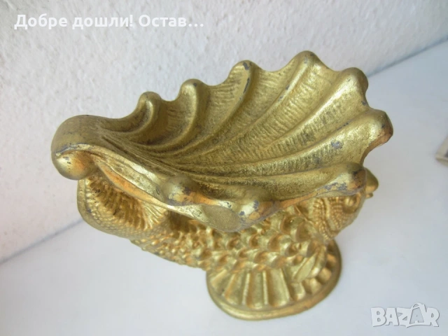 Златна рибка и др. Пепелници:  Стар пепелник, реклама на коняк, други - с лъв, керамична обувка, снимка 3 - Антикварни и старинни предмети - 33493019