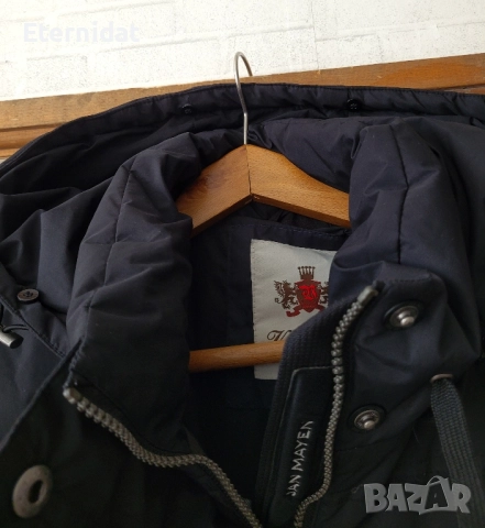 Черно зимно яке с качулка гъши пух VANNICCI , снимка 6 - Якета - 52142618