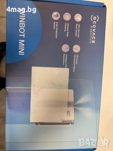 Ползван броени пъти неразричим от нов  робот за почистване на прозорци Ecovacs Winbot Mini.  150 евр