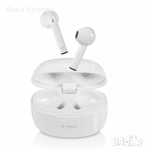 Bluetooth слушалки ttec Mode, TWS, Бели, снимка 3 - Слушалки, hands-free - 46517068