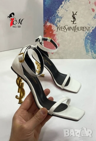 сандали на ток YSL saint laurent , снимка 2 - Сандали - 50776727