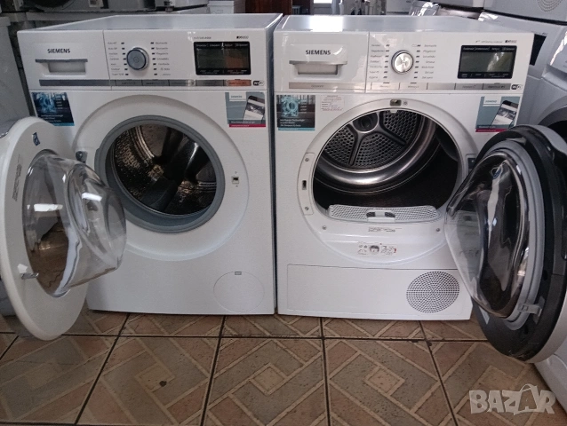 Комплект пералня и сушилня с термопомпа Сименс Siemens IQ800 WI-FI MADE IN GERMANY А+++ Гаранция!, снимка 11 - Перални - 53716115