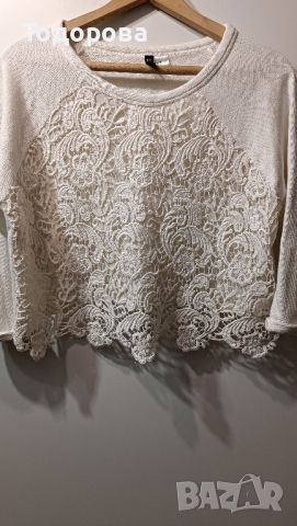 Блуза с дантела , снимка 1 - Блузи с дълъг ръкав и пуловери - 45866122