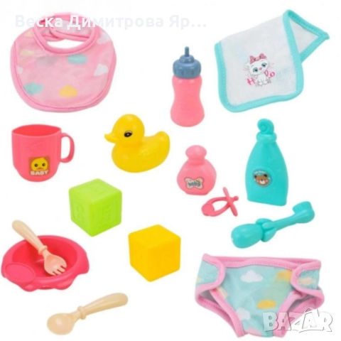 Кукла Baby Doll с аксесоари за хранене – Забавление и грижа за малката мама, снимка 6 - Кукли - 52900618