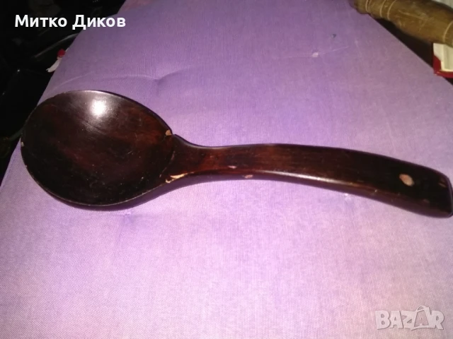 Дървена лъжица от соца 270мм за украса и друго