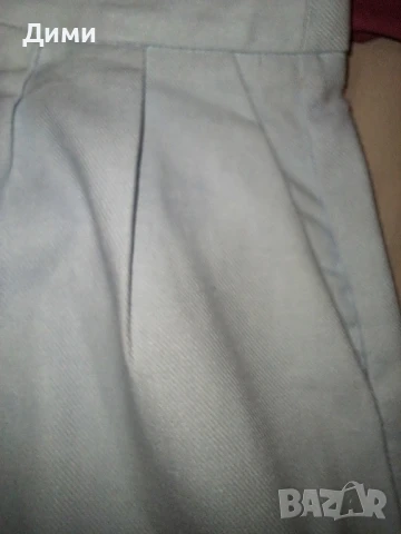 Светло син Широк панталон от лен S-М р-р, снимка 3 - Панталони - 51132080