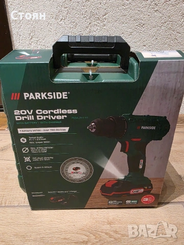 Винтоверт Parkside PBSA 20-Li A1 с батерия и зарядно