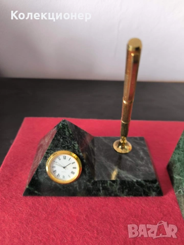 Комплкет за бюро от зелен мрамор, снимка 2 - Други - 53409080