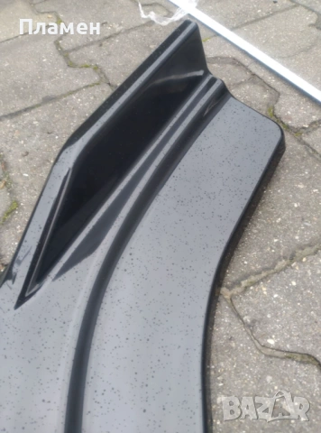 Преден лип спойлер универсален 3 части ЧЕРЕН – нож за броня, тунинг, splitter, за всички автомобили, снимка 7 - Аксесоари и консумативи - 47420502