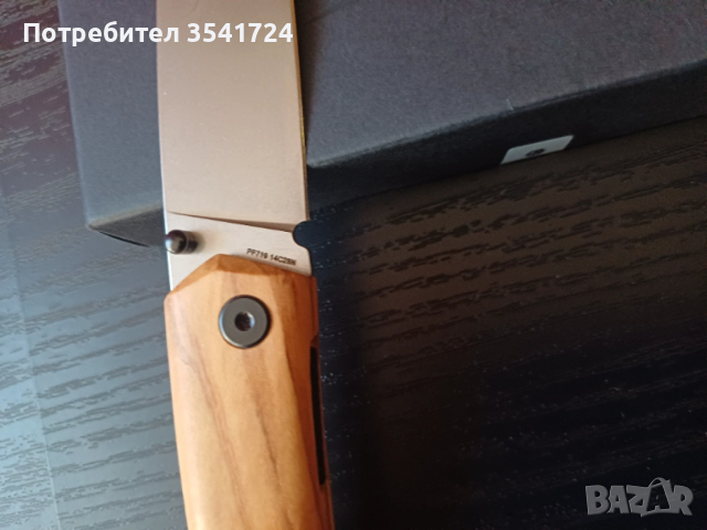 Джентълменски нож Sandvik 14C28N и дръжка от маслина, снимка 4 - Ножове - 54113103